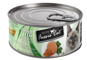 Fussie Cat Fine Dining Mousse Ocean Fish with Pumpkin Entree in Gravy Canned Cat Food (2.47 oz)