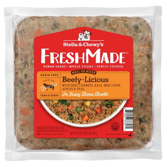 Stella & Chewy's FreshMade Beefy-Licious Gently Cooked Dog Food (16 Oz)