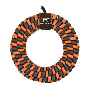 Tall Tails Orange Braided Ring Toy