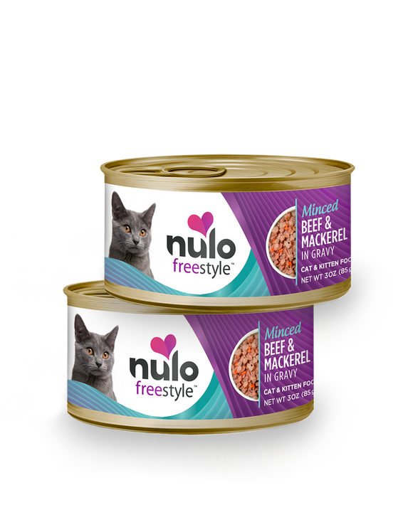 Nulo FreeStyle Minced Beef & Mackerel Recipe in Gravy Cat & Kitten Food
