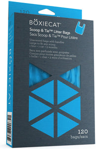 Boxiecat Scoop & Tie™ Litter Bags, 120 count (120 bags/sacs)