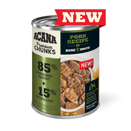 ACANA Premium Chunks, Pork Recipe in Bone Broth Wet Dog Food
