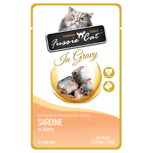 Fussie Cat Sardine in Gravy Cat Food (2.47 oz (70g) Pouch)