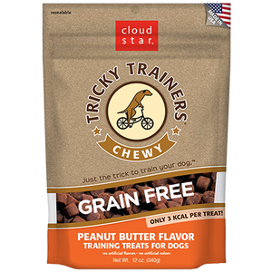 Cloud Star Chewy Tricky Trainers Peanut Butter Dog Treats